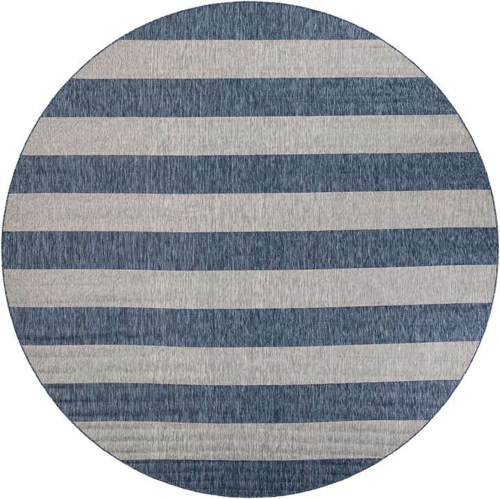12' x 12' Easy-Clean Ribbon Indoor / Outdoor Round Rug