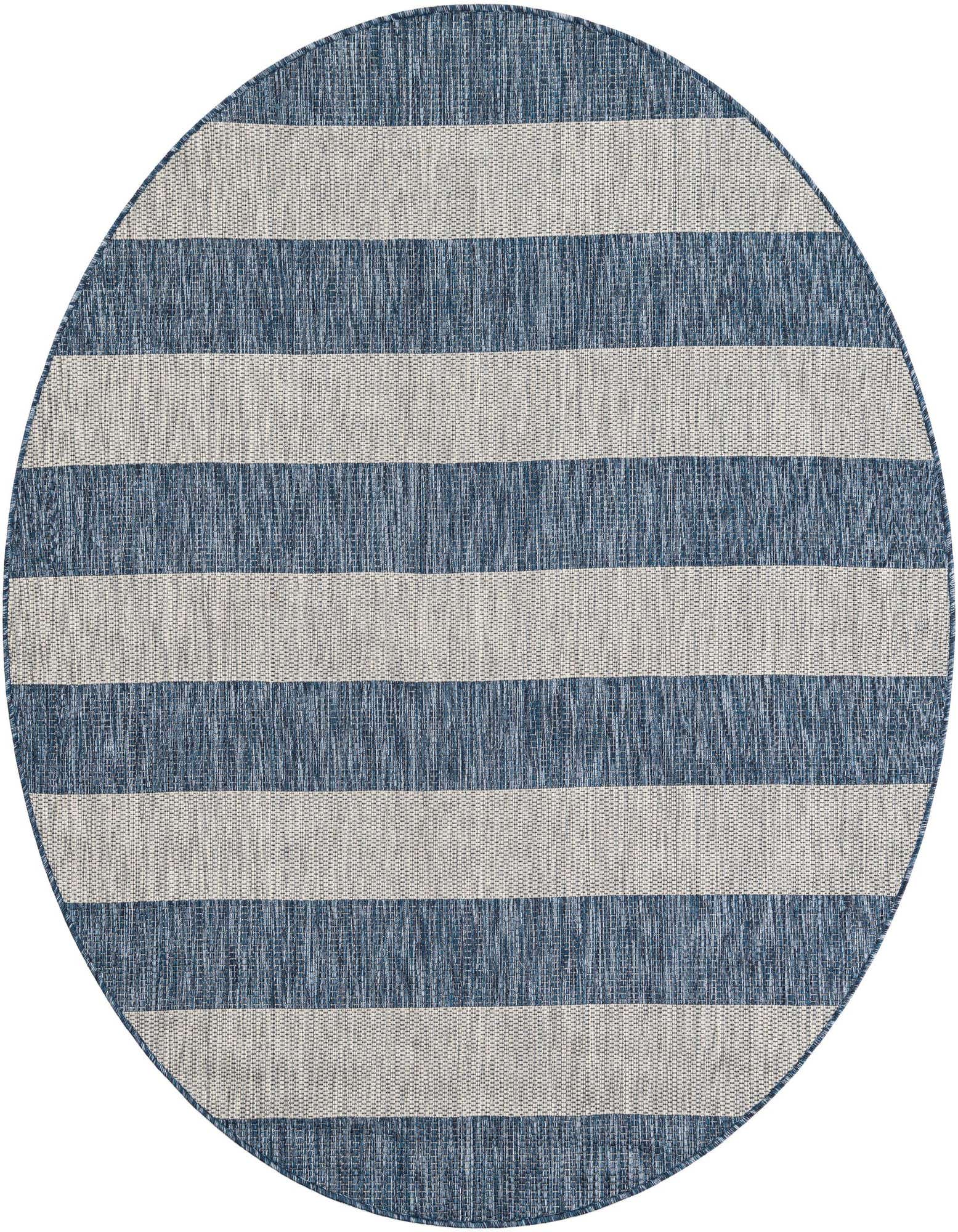 6' x 6' Easy-Clean Ribbon Indoor / Outdoor Round Rug