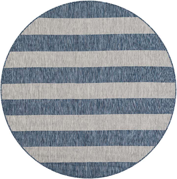 6' x 6' Easy-Clean Ribbon Indoor / Outdoor Round Rug