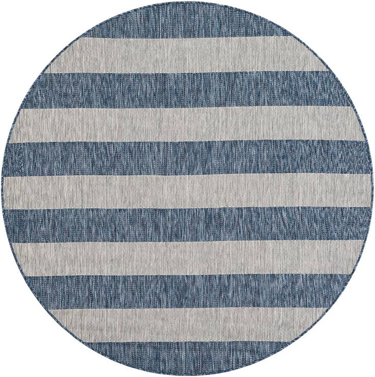 Detail image of 6' x 6' Easy-Clean Ribbon Indoor / Outdoor Round Rug