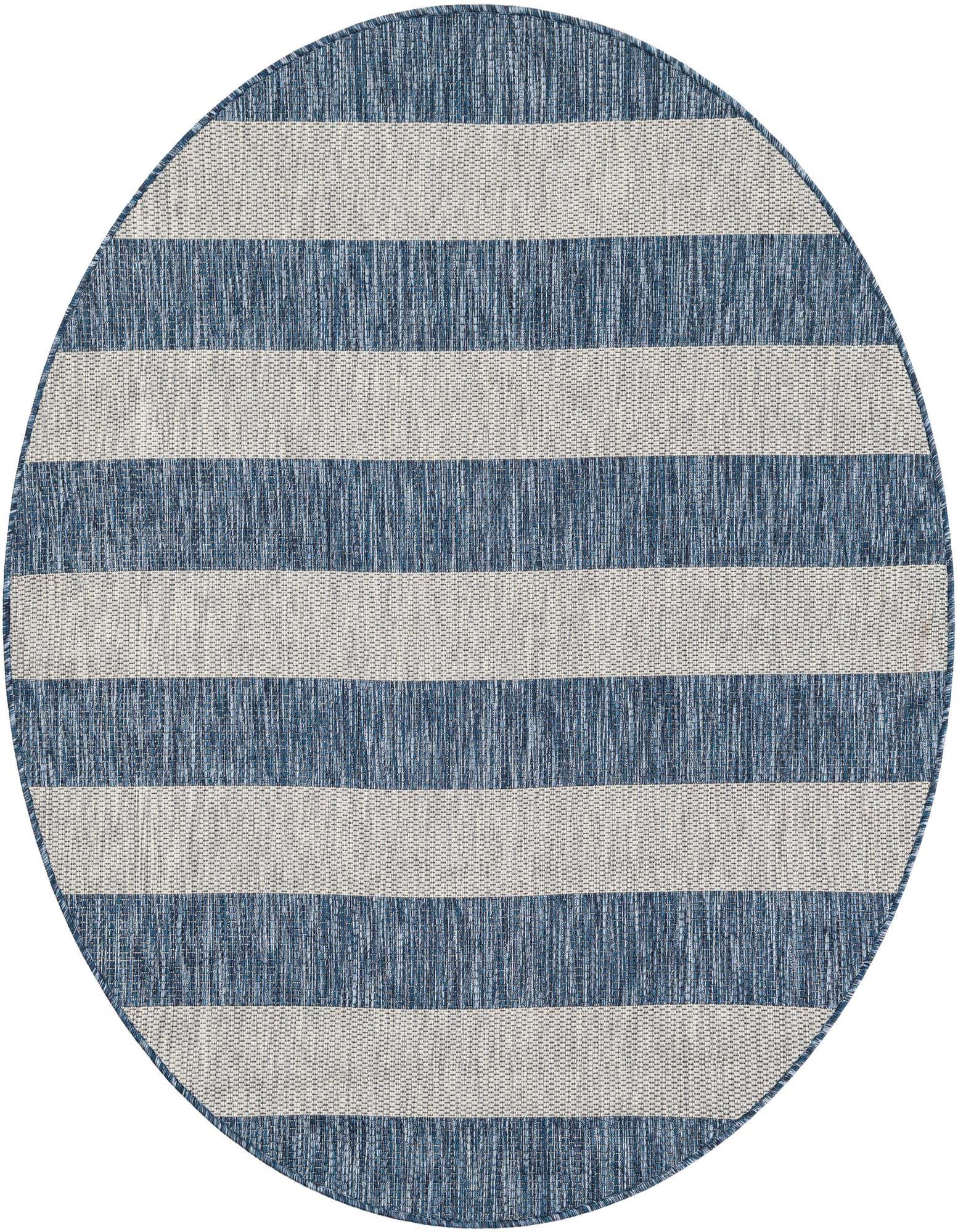 5' 3 x 5' 3 Easy-Clean Ribbon Indoor / Outdoor Round Rug