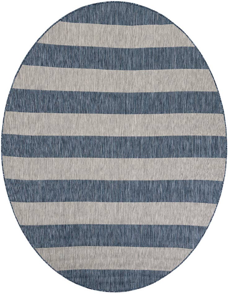 Detail image of 7' 10 x 7' 10 Easy-Clean Ribbon Indoor / Outdoor Round Rug