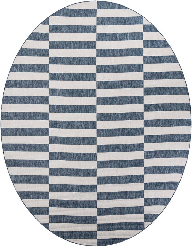 Detail image of 12' x 12' Easy-Clean Ribbon Indoor / Outdoor Round Rug