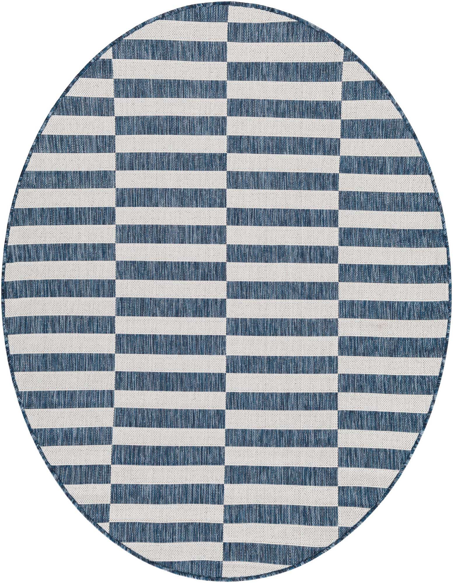 5' 3 x 5' 3 Easy-Clean Ribbon Indoor / Outdoor Round Rug
