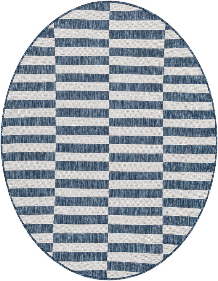 Detail image of 5' 3 x 5' 3 Easy-Clean Ribbon Indoor / Outdoor Round Rug