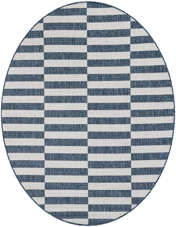 Detail image of 6' x 6' Easy-Clean Ribbon Indoor / Outdoor Round Rug