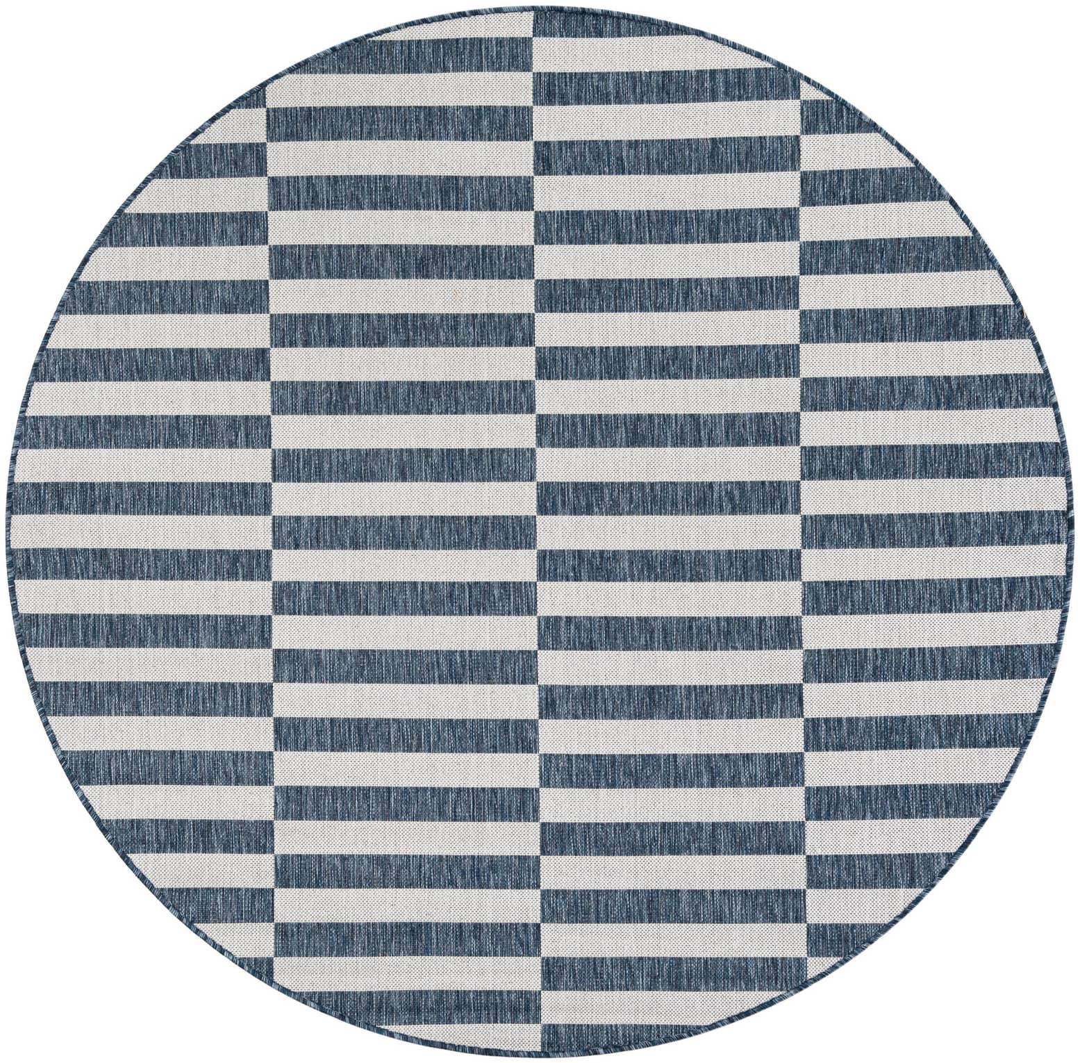 6' x 6' Easy-Clean Ribbon Indoor / Outdoor Round Rug