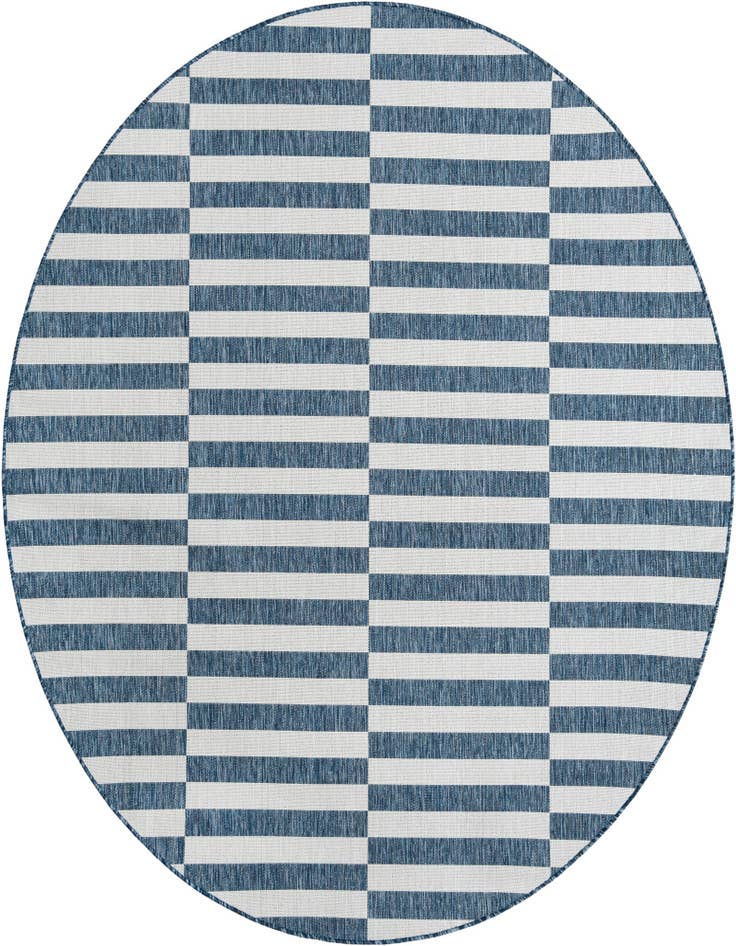 Detail image of 7' 10 x 7' 10 Easy-Clean Ribbon Indoor / Outdoor Round Rug