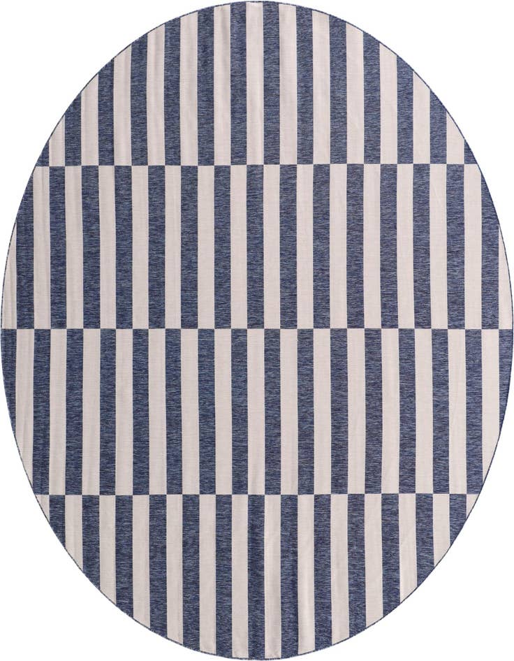 Detail image of 13' x 13' Easy-Clean Ribbon Indoor / Outdoor Round Rug