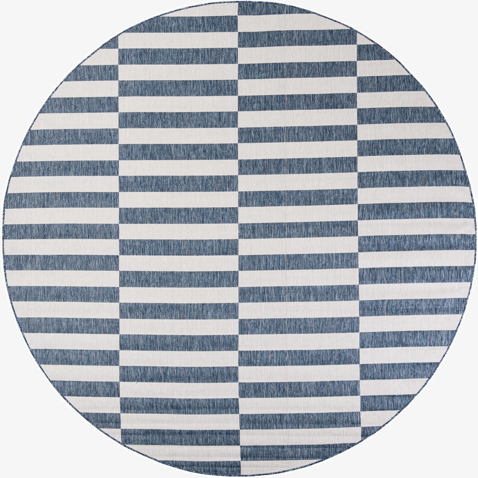 10' x 10' Washable Ribbon Indoor / Outdoor Round Rug