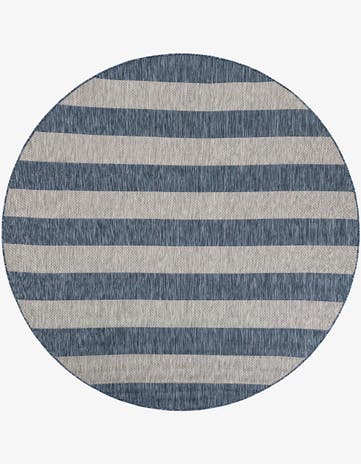 7' 10 x 7' 10 Easy-Clean Ribbon Indoor / Outdoor Round Rug