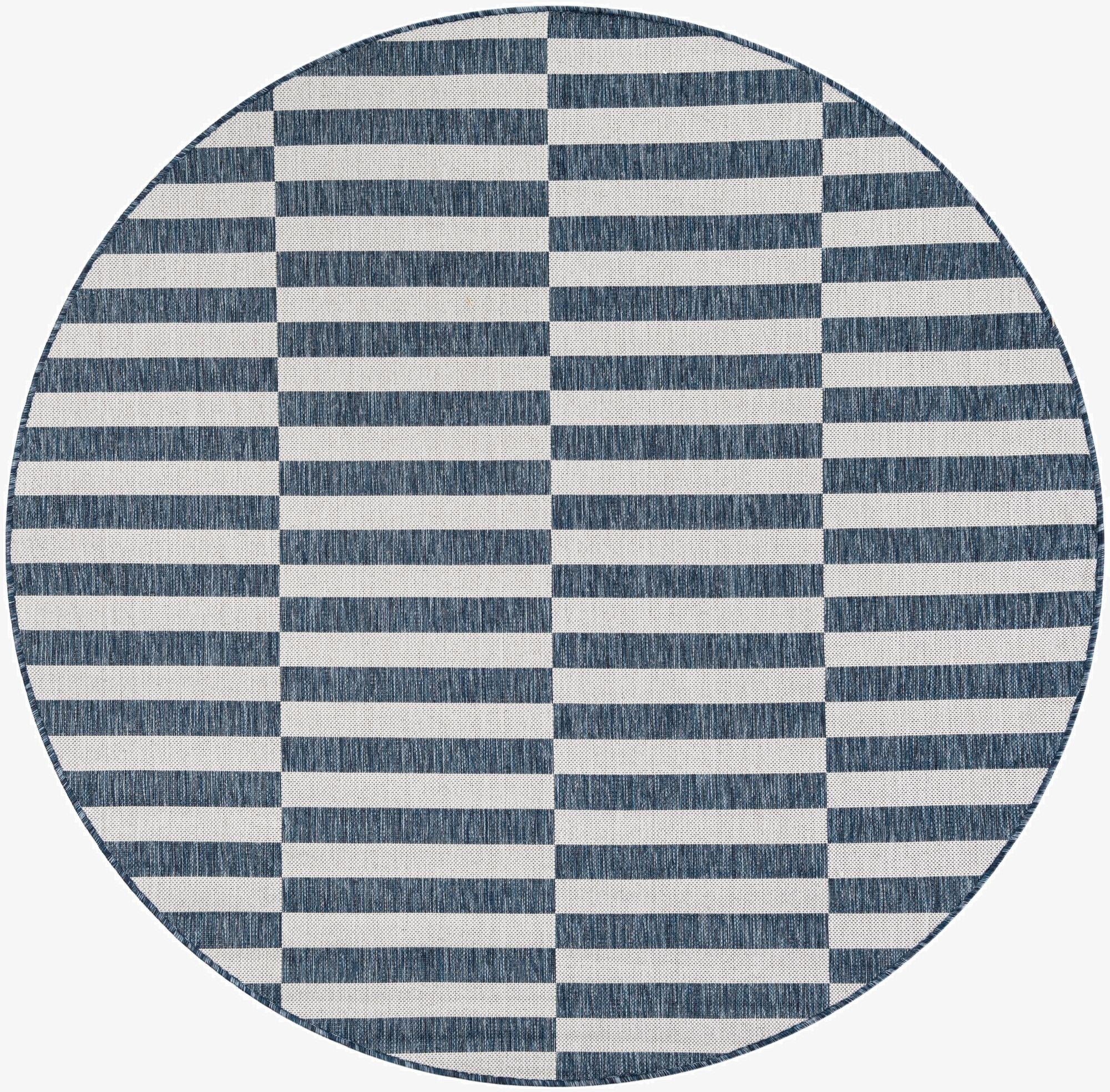 6' x 6' Washable Ribbon Indoor / Outdoor Round Rug