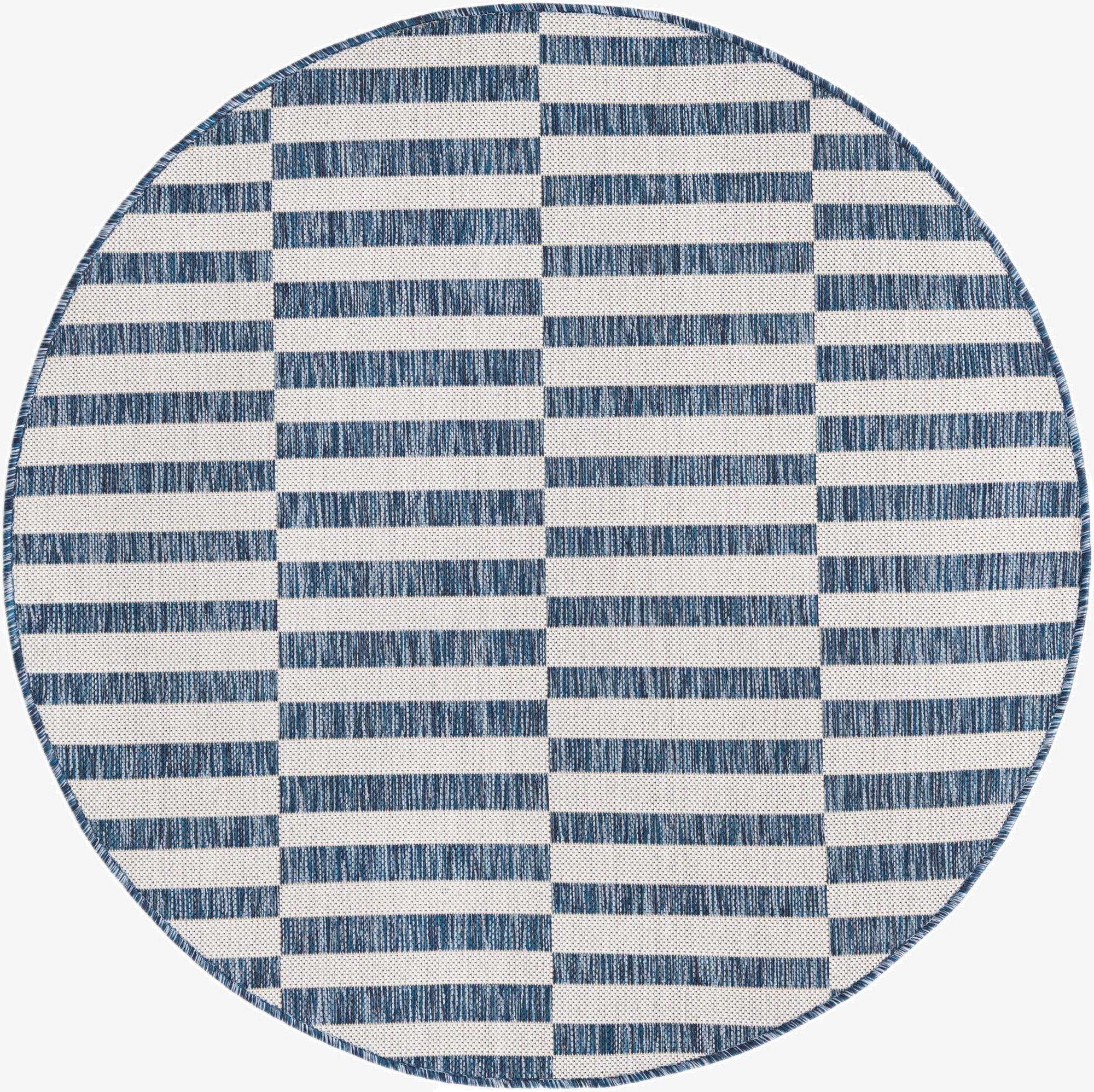 4' x 4' Washable Ribbon Indoor / Outdoor Round Rug