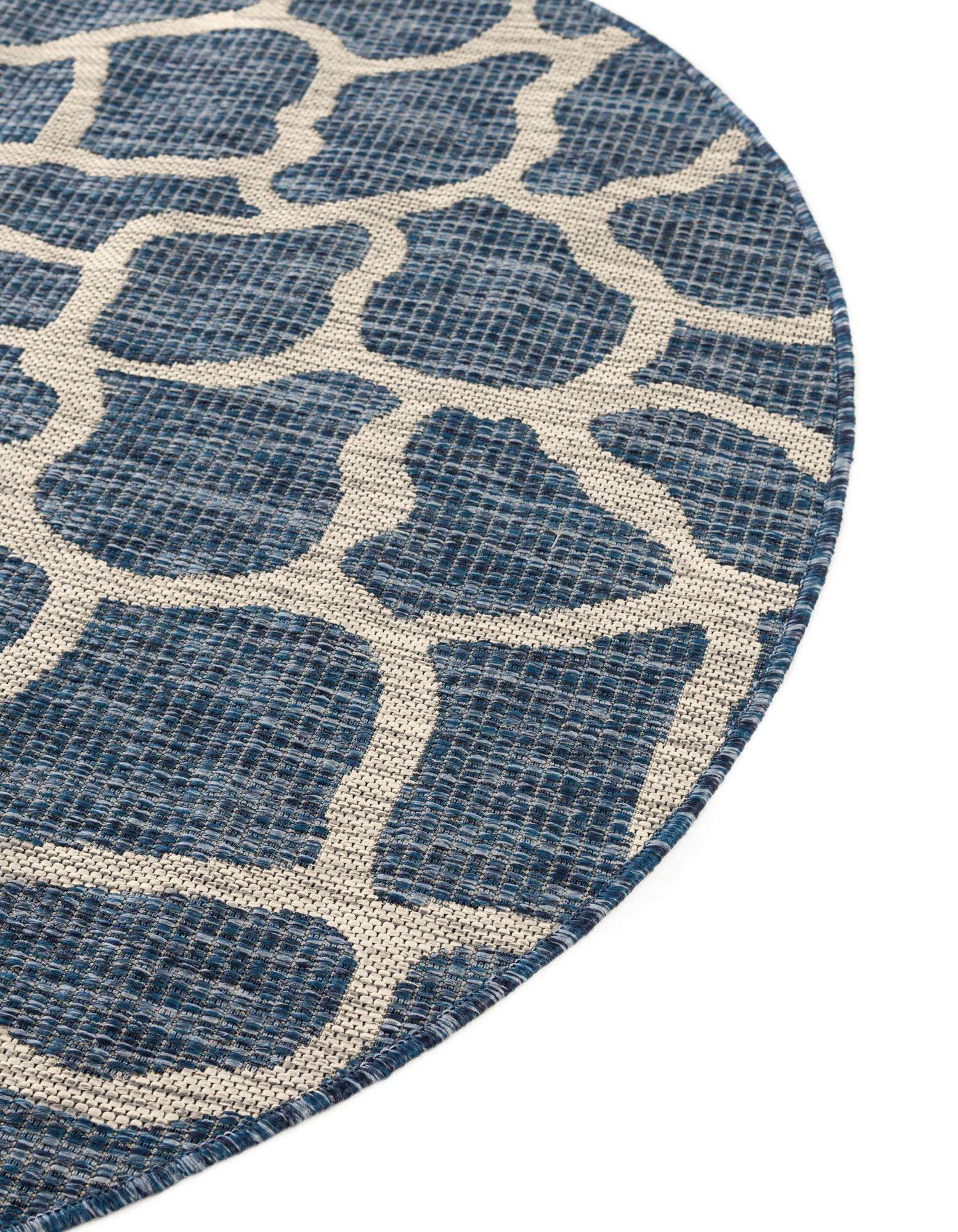 4' x 4' Easy-Clean Safari Indoor / Outdoor Round Rug