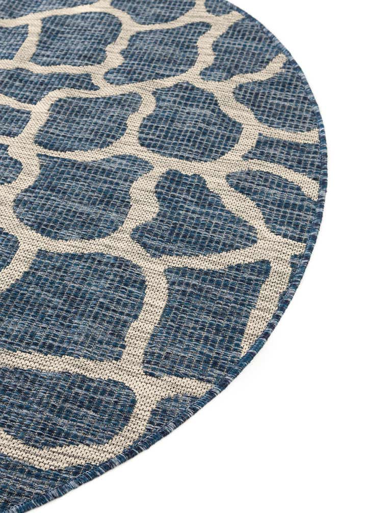 4' x 4' Easy-Clean Safari Indoor / Outdoor Round Rug