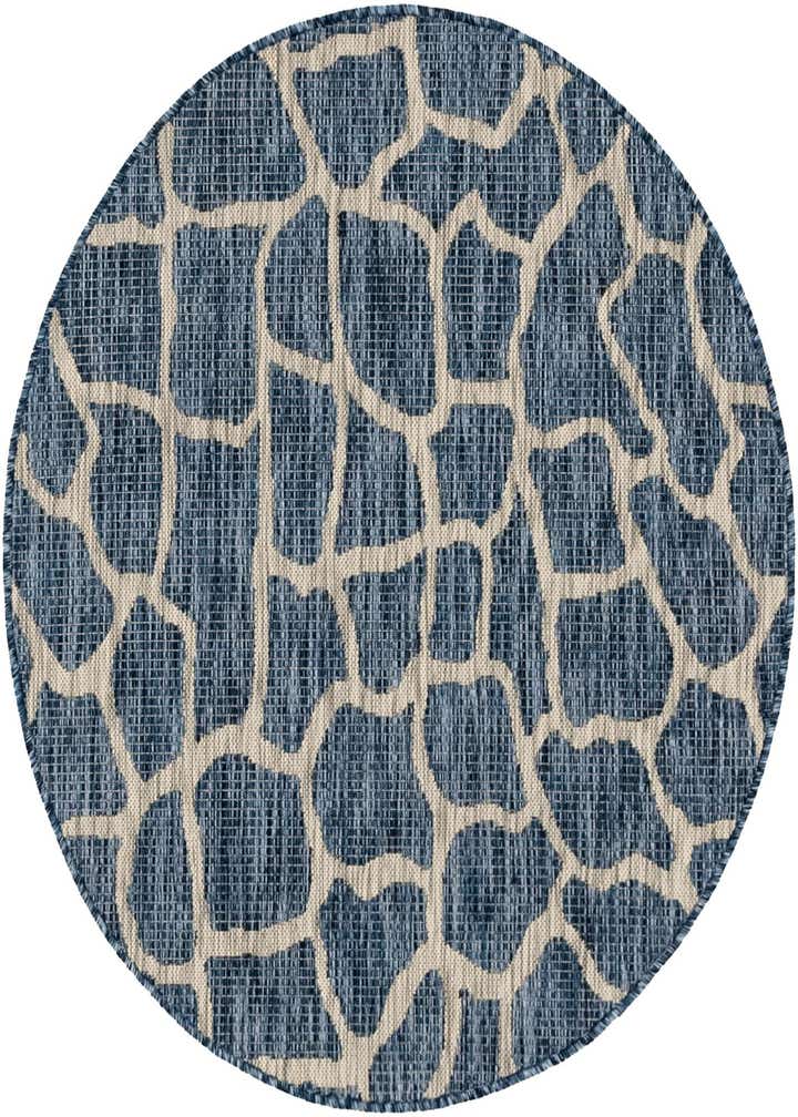4' x 4' Easy-Clean Safari Indoor / Outdoor Round Rug