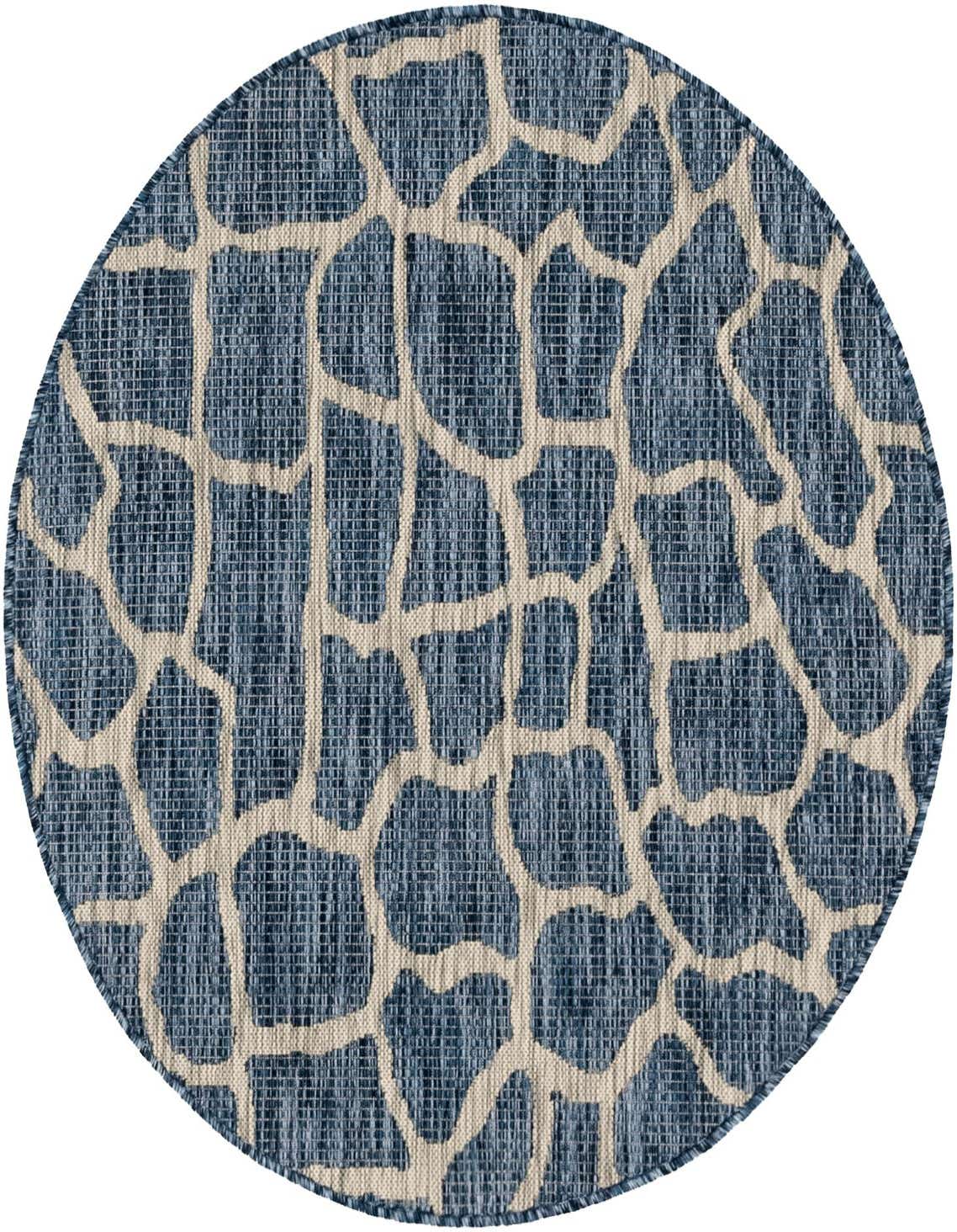 4' x 4' Easy-Clean Safari Indoor / Outdoor Round Rug