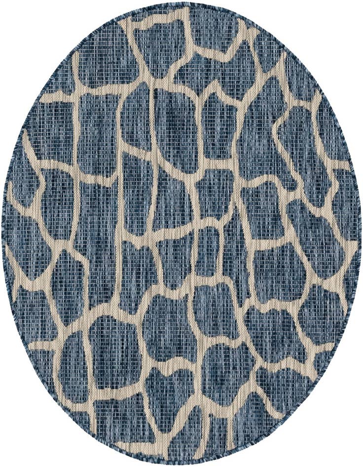 Detail image of 4' x 4' Easy-Clean Safari Indoor / Outdoor Round Rug