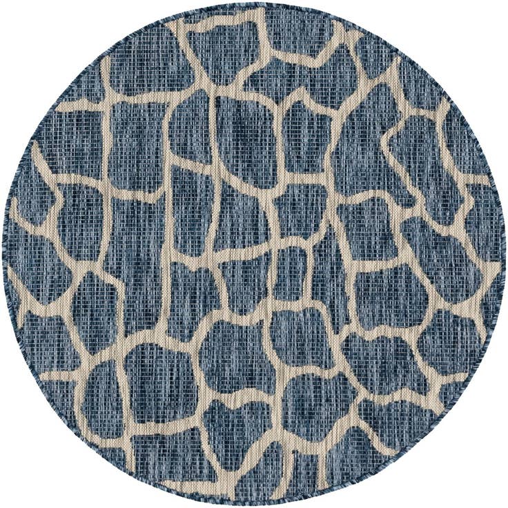 Detail image of 4' x 4' Easy-Clean Safari Indoor / Outdoor Round Rug