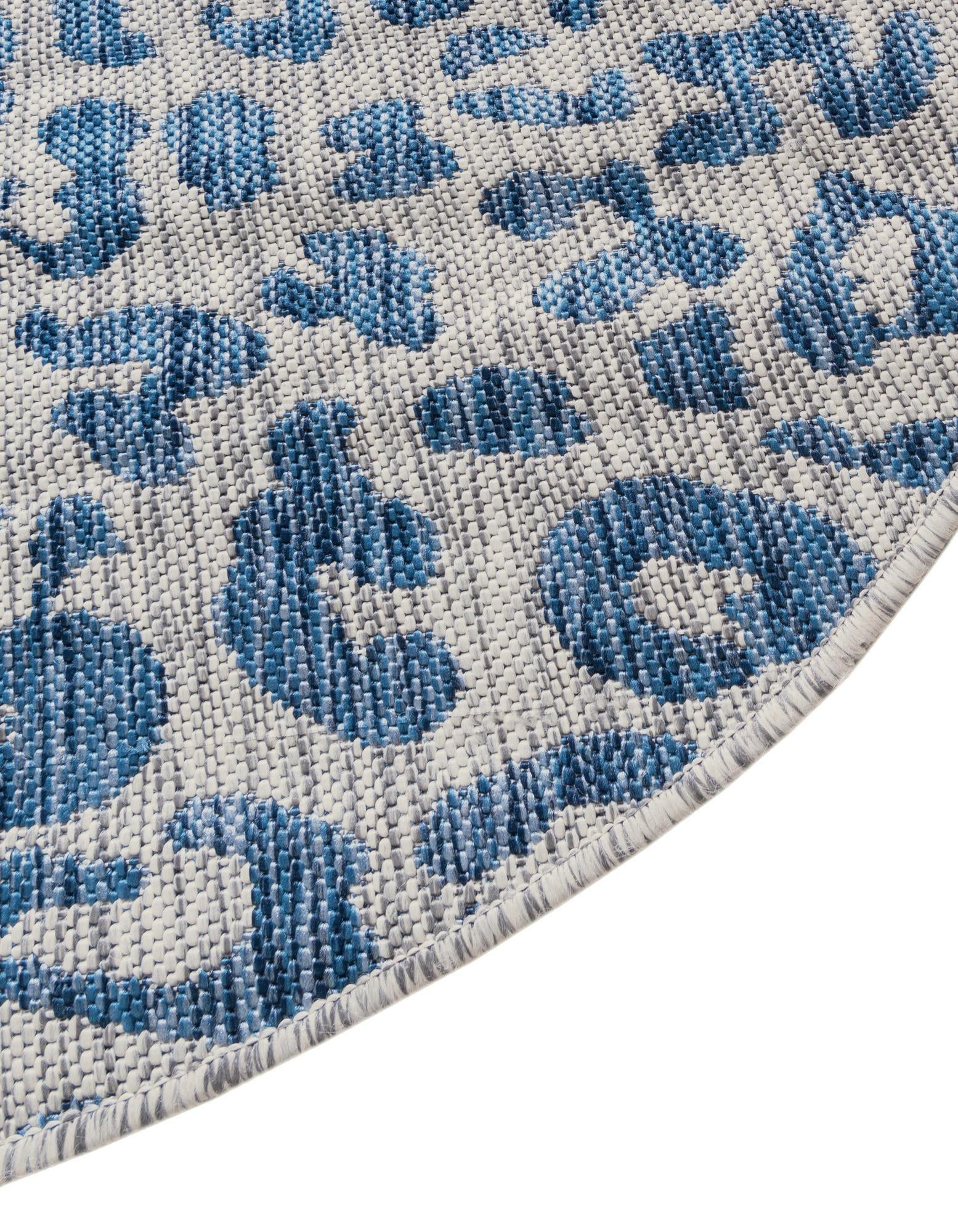 5' 3 x 5' 3 Easy-Clean Safari Indoor / Outdoor Round Rug