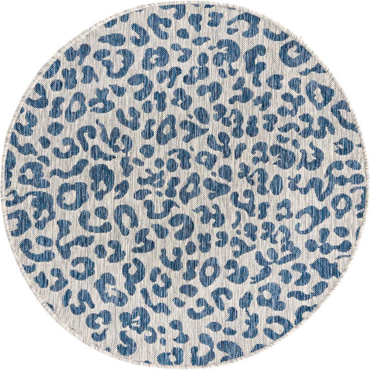 Detail image of 4' x 4' Easy-Clean Safari Indoor / Outdoor Round Rug