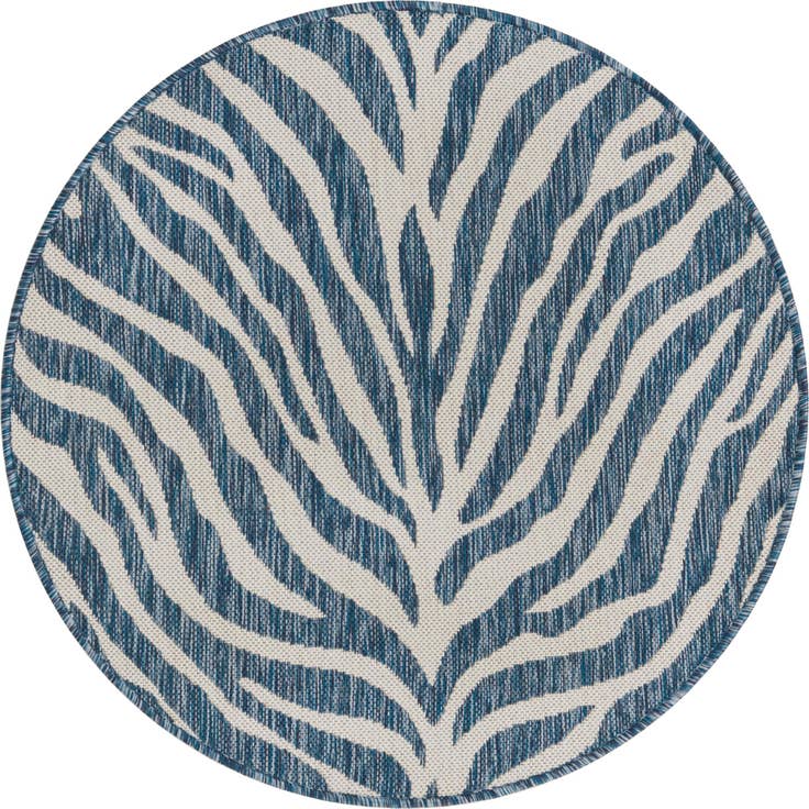 Detail image of 3' x 3' Easy-Clean Safari Indoor / Outdoor Round Rug