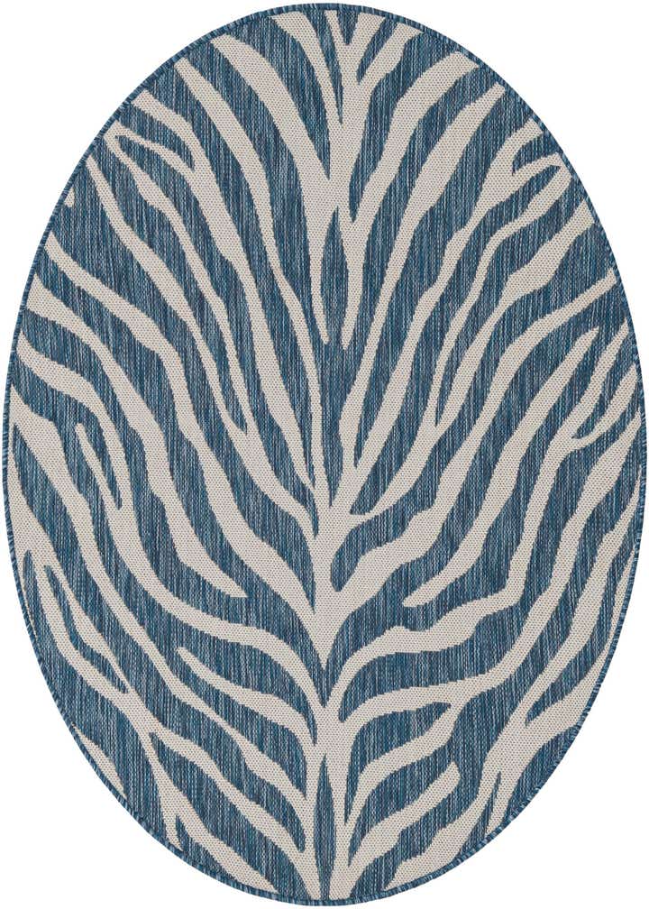 4' x 4' Easy-Clean Safari Indoor / Outdoor Round Rug