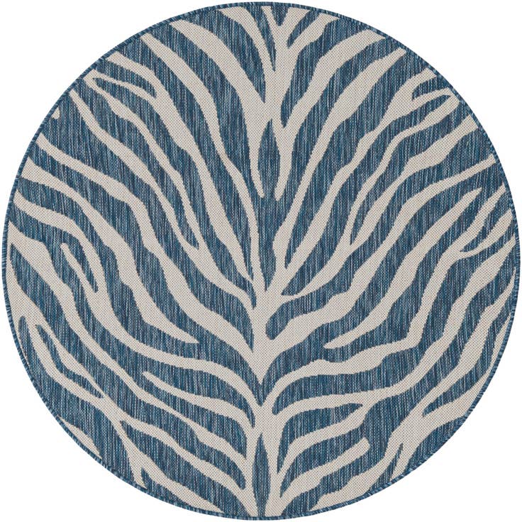 Detail image of 4' x 4' Easy-Clean Safari Indoor / Outdoor Round Rug
