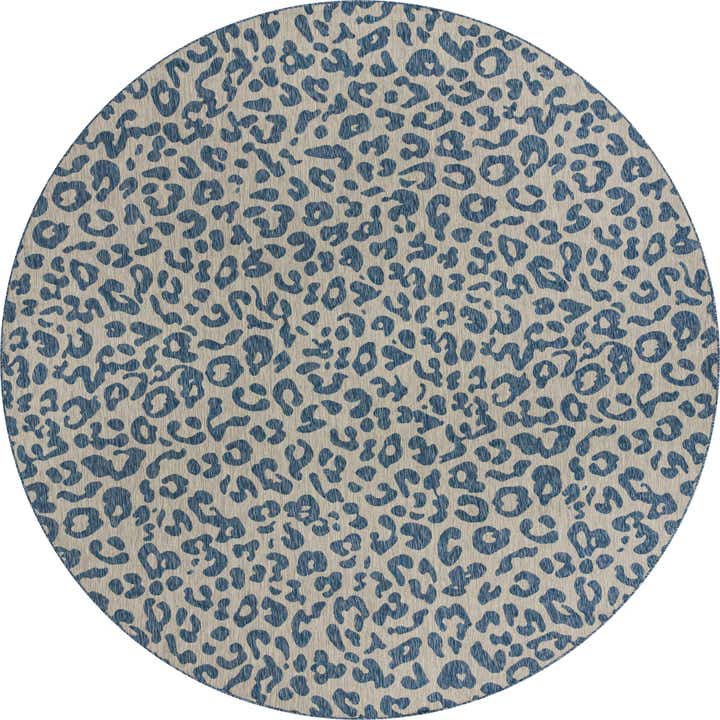 12' x 12' Easy-Clean Safari Indoor / Outdoor Round Rug