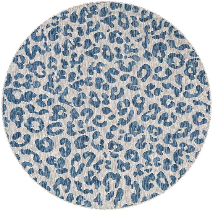 6' x 6' Easy-Clean Safari Indoor / Outdoor Round Rug