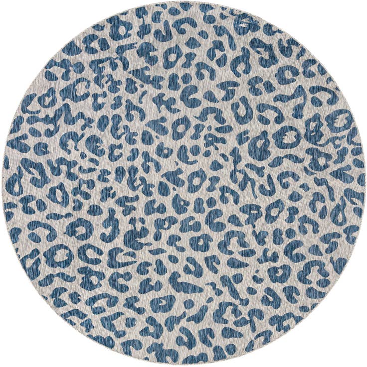Detail image of 7' 10 x 7' 10 Easy-Clean Safari Indoor / Outdoor Round Rug