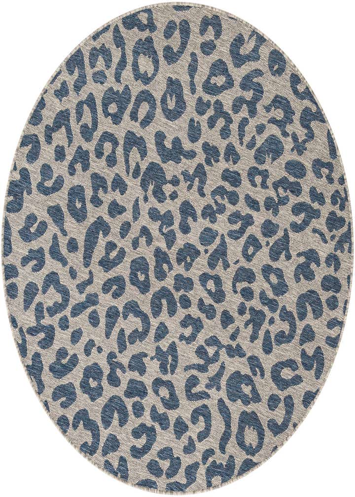 5' 3 x 5' 3 Easy-Clean Safari Indoor / Outdoor Round Rug