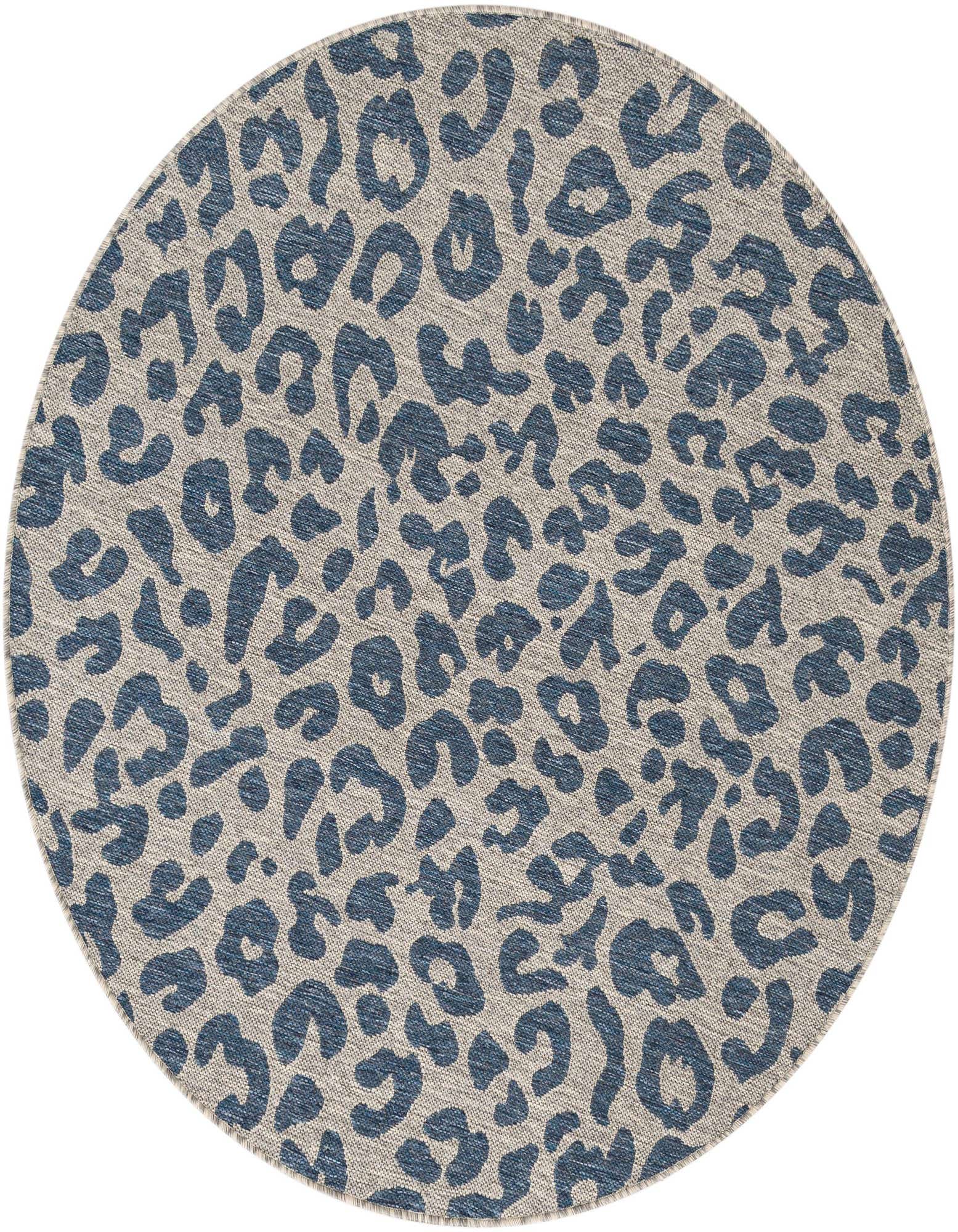 5' 3 x 5' 3 Easy-Clean Safari Indoor / Outdoor Round Rug