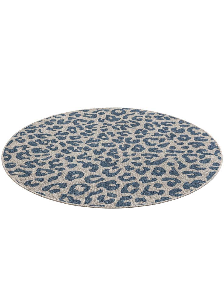Detail image of 5' 3 x 5' 3  Washable Safari Indoor / Outdoor Round Rug