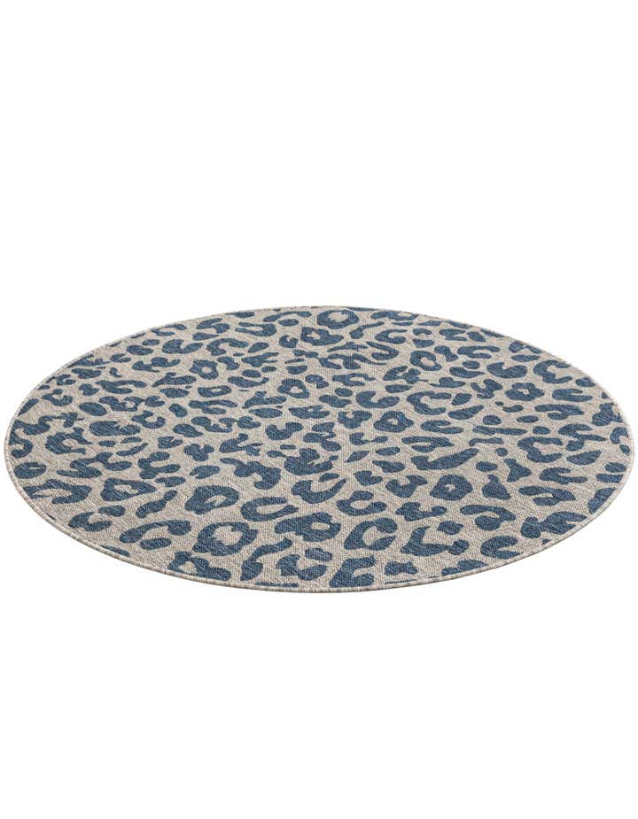 5' 3 x 5' 3 Easy-Clean Safari Indoor / Outdoor Round Rug