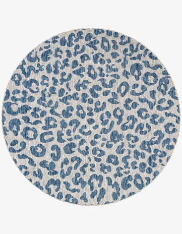 6' x 6' Easy-Clean Safari Indoor / Outdoor Round Rug