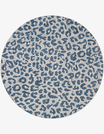 7' 10 x 7' 10 Easy-Clean Safari Indoor / Outdoor Round Rug