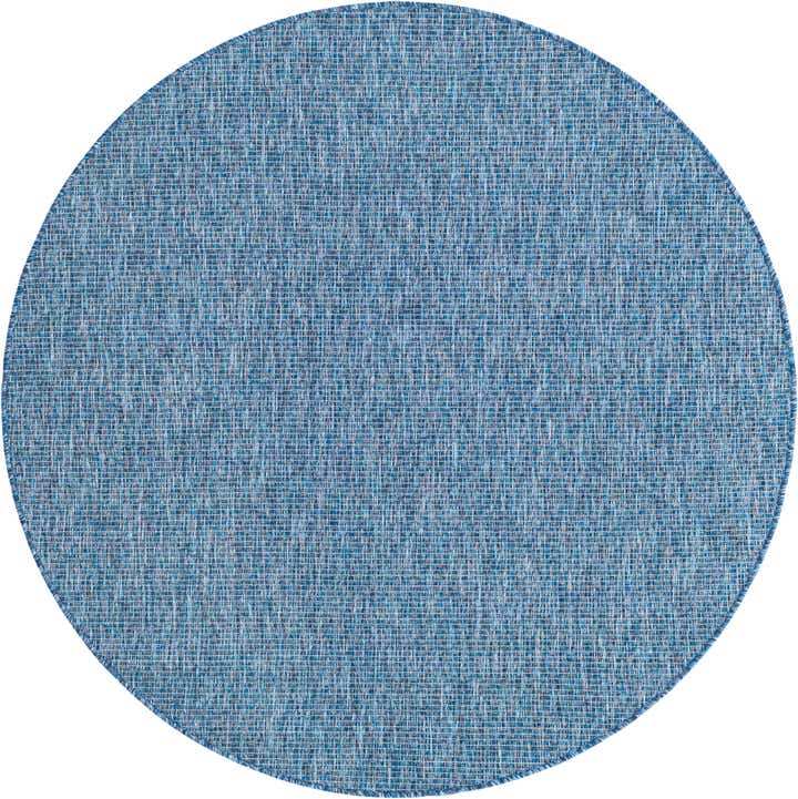 5' 3 x 5' 3 Easy-Clean Solid Indoor / Outdoor Round Rug