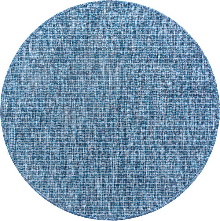 3' x 3' Easy-Clean Solid Indoor / Outdoor Round Rug
