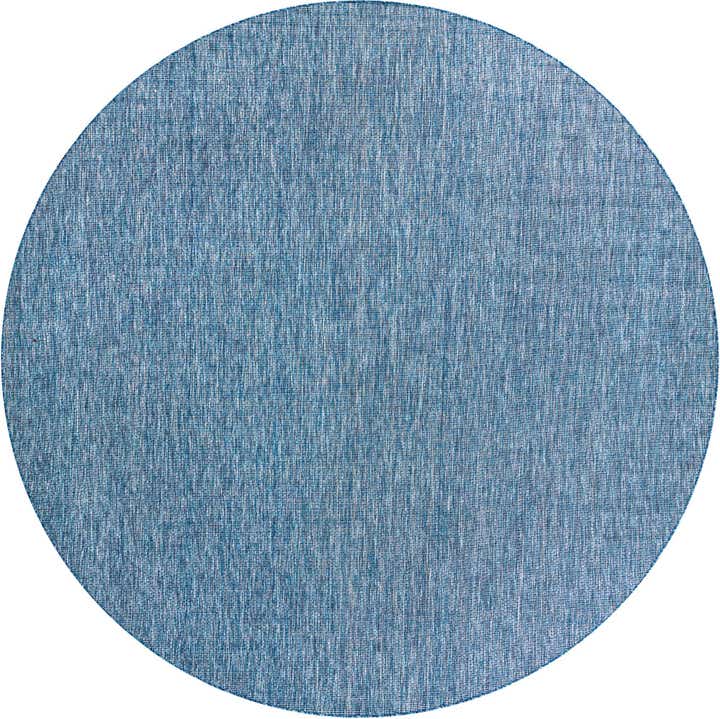 13' x 13' Easy-Clean Solid Indoor / Outdoor Round Rug