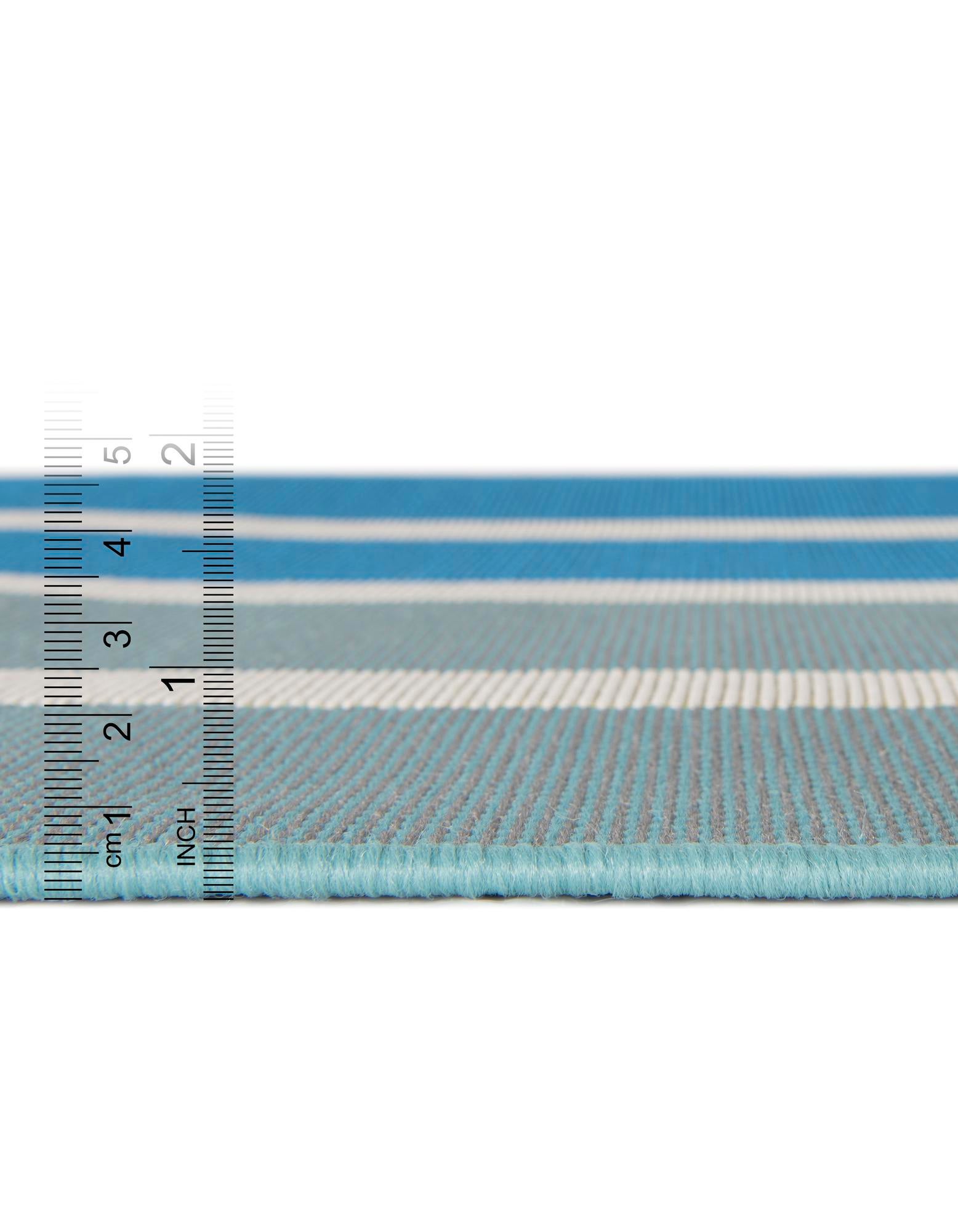10' x 10' Easy-Clean Striped Indoor / Outdoor Round Rug