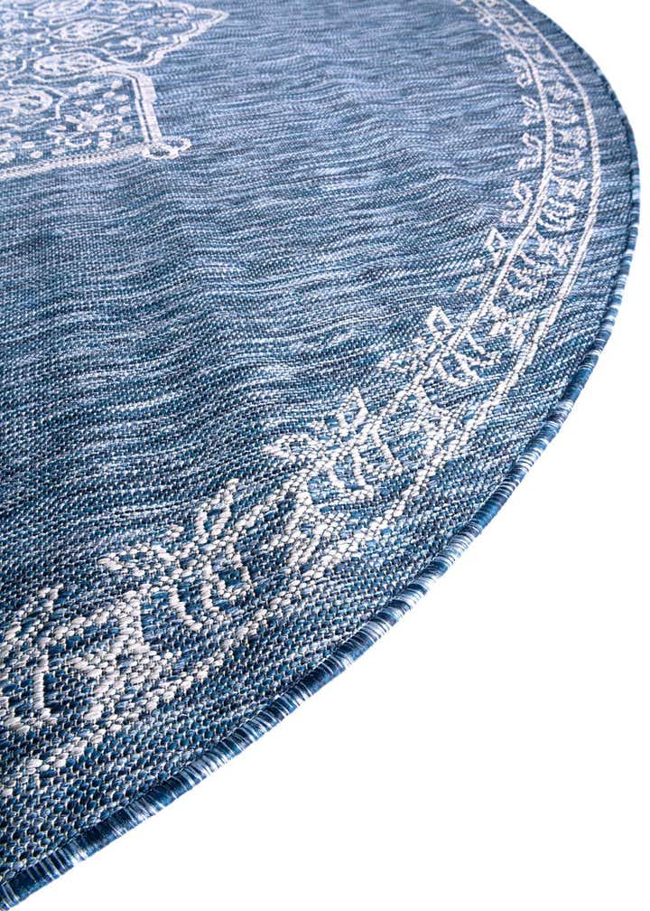 4' x 4' Easy-Clean Traditional Indoor / Outdoor Round Rug
