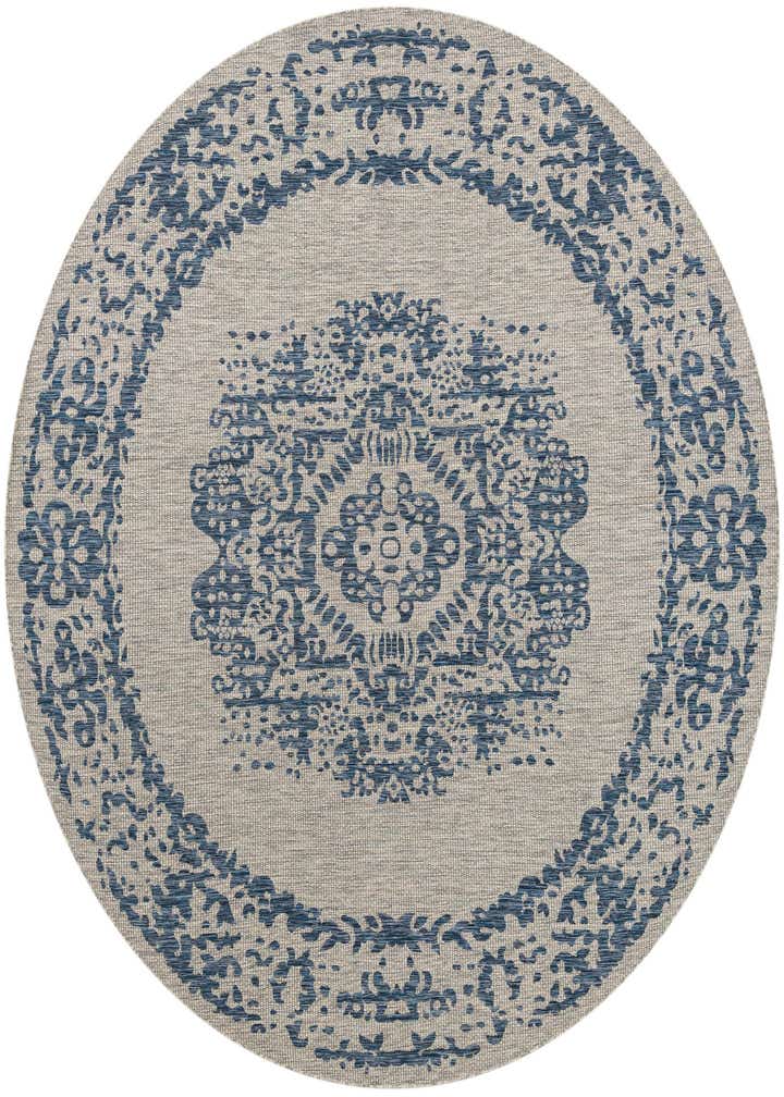 10' x 10' Easy-Clean Traditional Indoor / Outdoor Round Rug