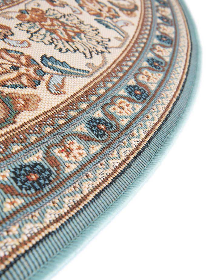 4' 1 x 4' 1 Easy-Clean Traditional Indoor / Outdoor Round Rug