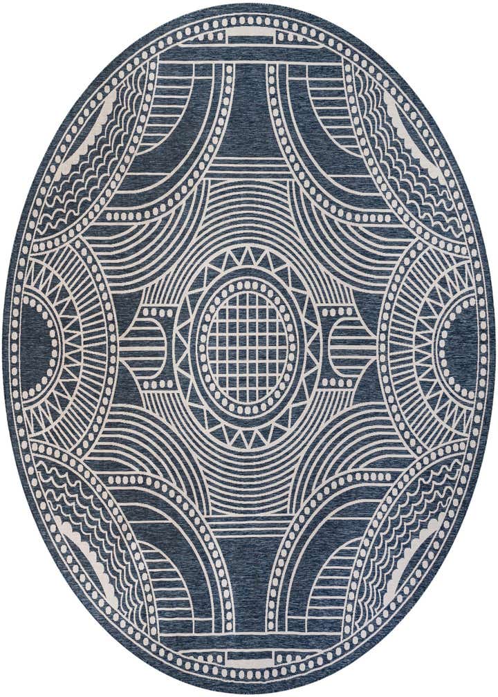 13' x 13' Easy-Clean Traditional Indoor / Outdoor Round Rug