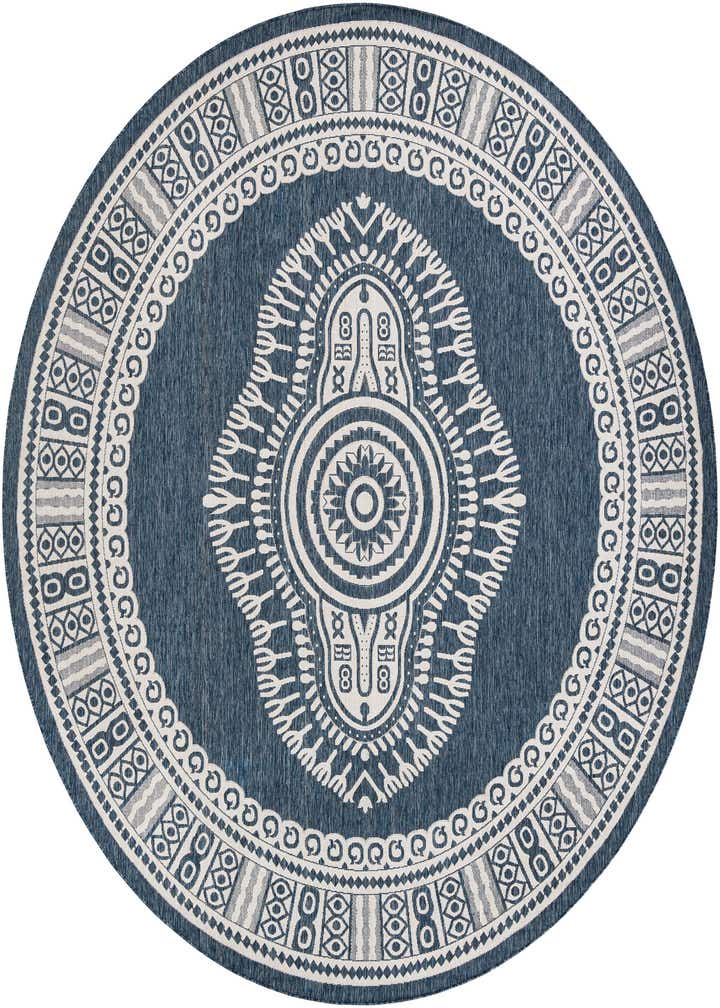 13' x 13' Easy-Clean Traditional Indoor / Outdoor Round Rug