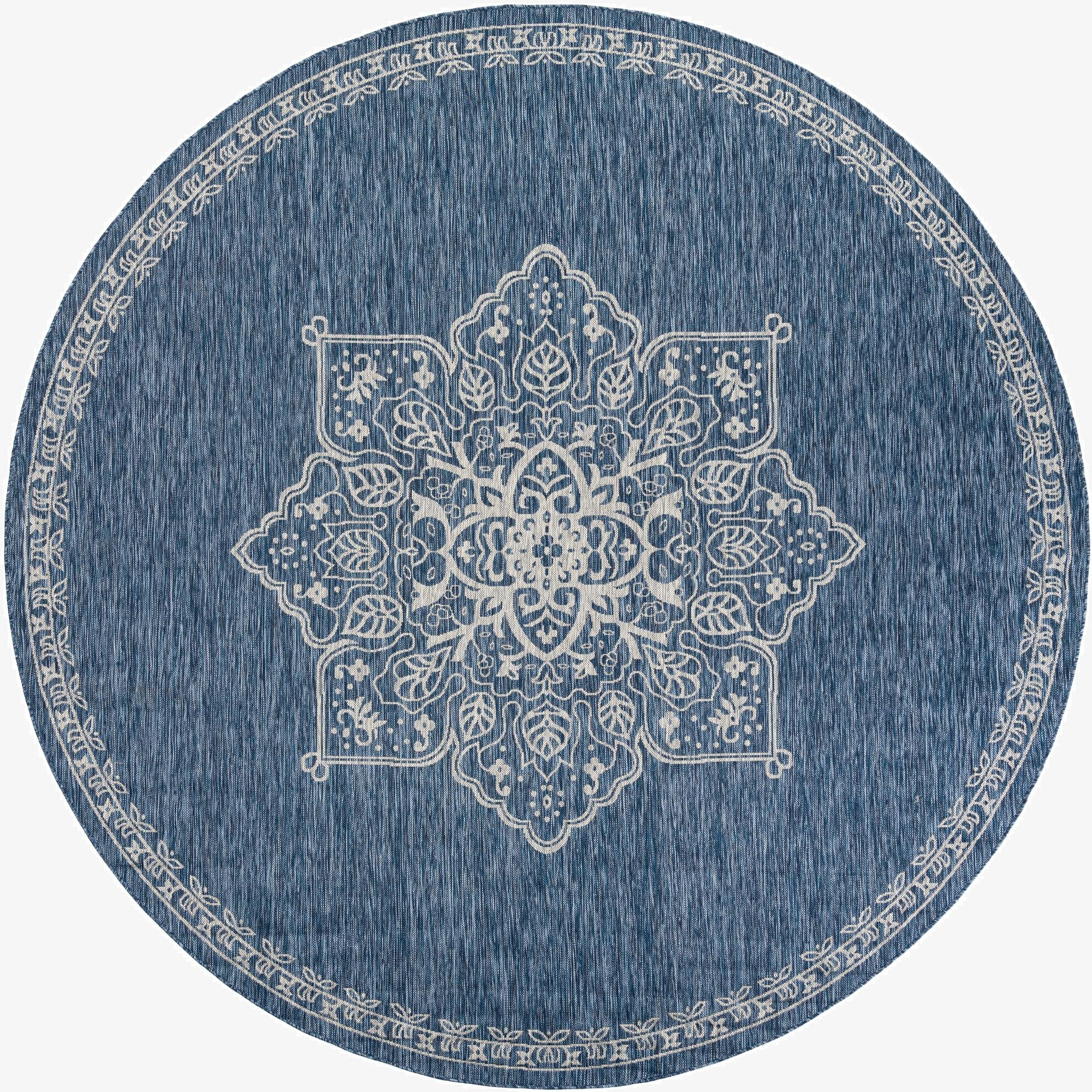 Primary image 10' x 10'  Washable Traditional Indoor / Outdoor Round Rug