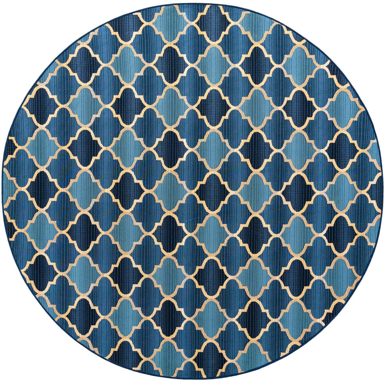 8' x 8' Easy-Clean Trellis Indoor / Outdoor Round Rug