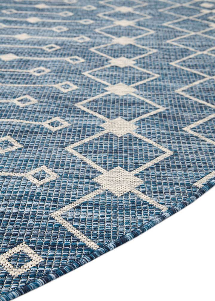 6' x 6' Easy-Clean Trellis Indoor / Outdoor Round Rug