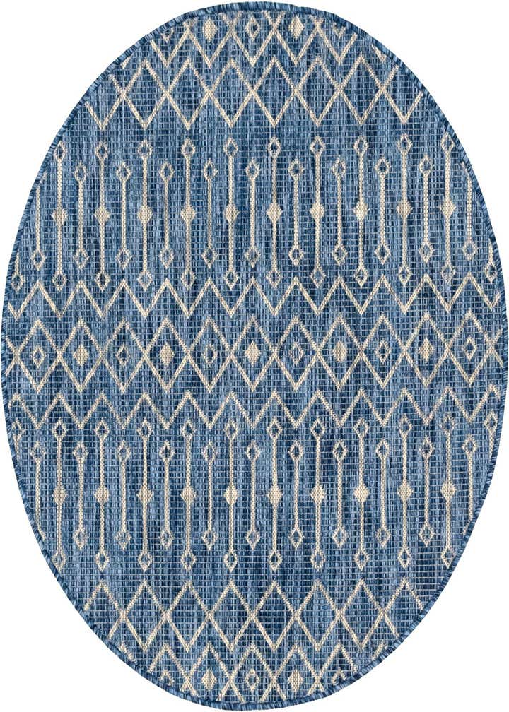 4' x 4' Easy-Clean Trellis Indoor / Outdoor Round Rug